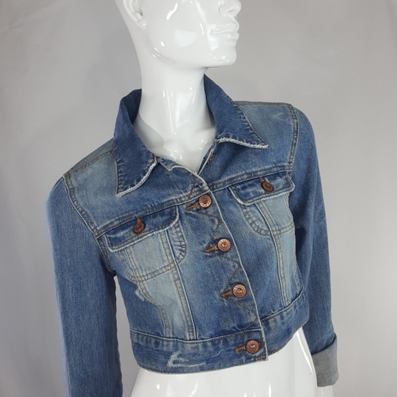 old navy cropped jean jacket